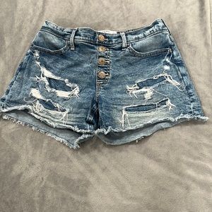 Abercrombie kids girls mid rise midi shorts 13/14